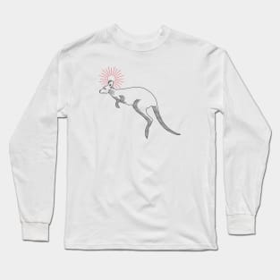 Kangaroo : line art Long Sleeve T-Shirt